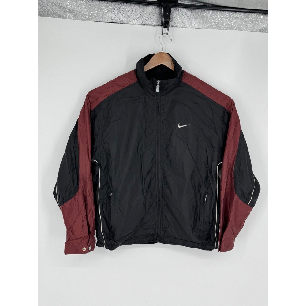 Vtg 90s Nike Men's Size Large Mesh Lined Back Vented Windbreaker Full Zip N0
